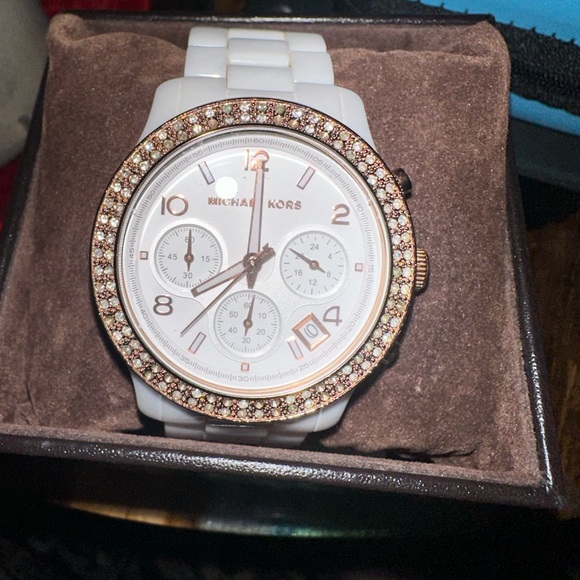Michael Kors Accessories - Michael Kors 5269 ceramic with Swarovski woman’s watch